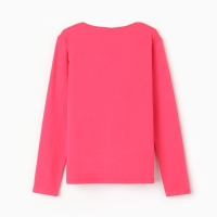 Лонгслив для девочки, цвет яр.розовый, рост 140 Лонгслив для девочки, цвет яр.розовый, рост 140
