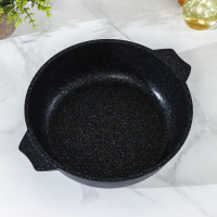 Жаровня &laquo;Гранит Star&raquo;, 4 л, d=30 см, стеклянная крышка, антипригарное покрытие, тёмно-синий