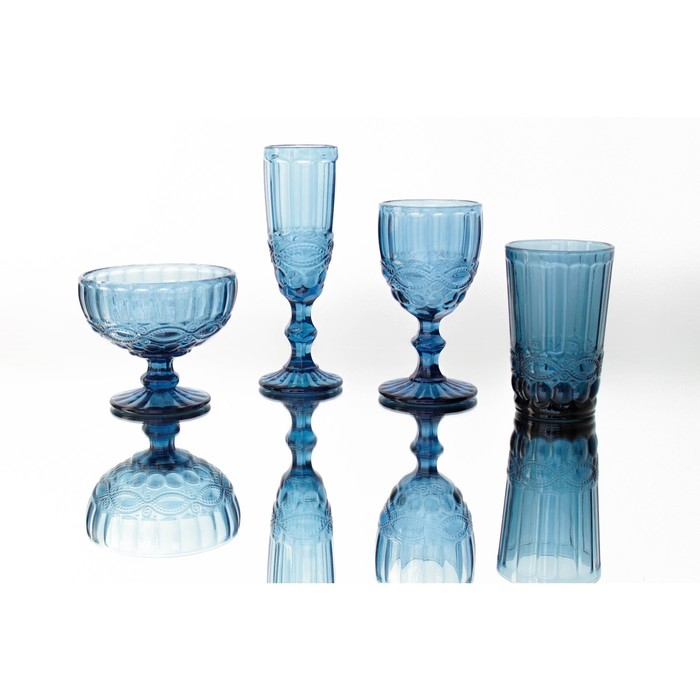 Бокал из стекла для шампанского Magistro &laquo;Ла-Манш&raquo;, 160 мл, цвет синий