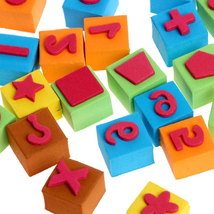 Развивающий набор &laquo;Цифры и фигуры&raquo; со штампами, многоразовые печати