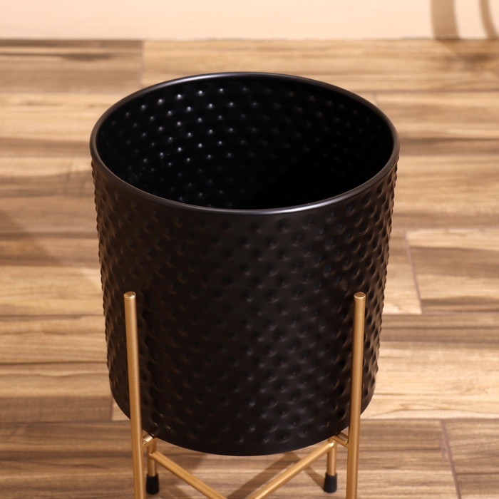 Кашпо на подставке "Космик" металл (набор 2 шт), диаметр 30 и 25 см