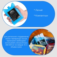 Аккумулятор холода гелевый "Мастер К", 200 мл, хладоэлемент для термосумок, 14.5 х 10 х 2 см