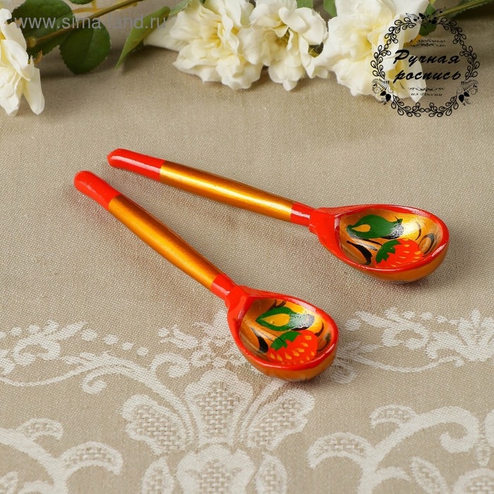 Ложка &laquo;Ягодка&raquo;, 14,7&times;3,5 см, хохлома