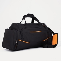 Сумка спортивная на молнии, 3 наружных кармана, большой размер, цвет чёрный Сумка спортивная на молнии, 3 наружных кармана, большой размер, цвет чёрный