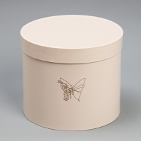 Набор шляпных коробок 3 в 1, упаковка подарочная, &laquo;Цветы&raquo;, 16 х 16 х 14‒20 х 20 х 17 см