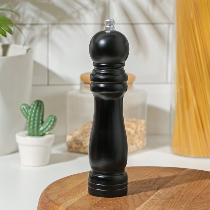Мельница для специй Доляна &laquo;Дуновение леса&raquo;, 21&times;4,5 см, керамический механизм, цвет тёмное дерево