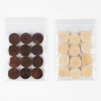 Шашки деревянные 24 шт, d-2.5 см, h-0.65 см, без поля Шашки деревянные 24 шт, d-2.5 см, h-0.65 см, без поля