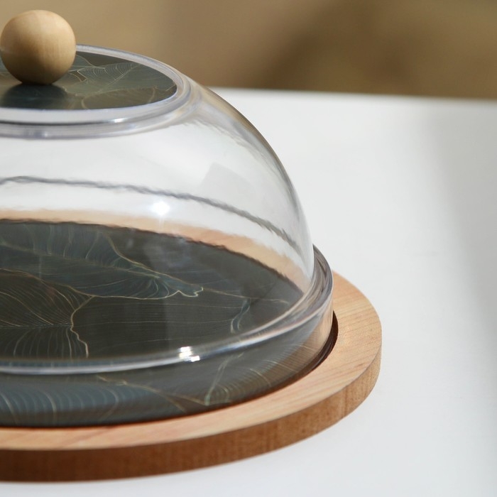 Блюдо с крышкой &laquo;Листья&raquo;, 15 см