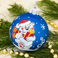 Шар "Новогодний " d-6 см, микс Шар "Новогодний " d-6 см, микс