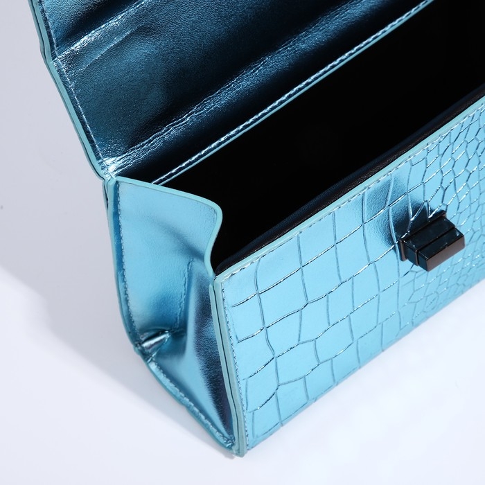 Сумка-мессенджер на застёжке, цвет голубой Сумка-мессенджер на застёжке, цвет голубой