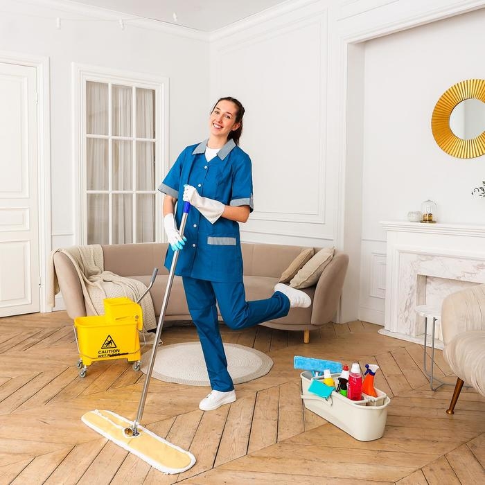 Швабра для мытья пола плоская Доляна, стальная ручка 125 см, широкая х/б насадка 78,5&times;18,5 см