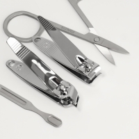 Набор маникюрный &laquo;REAL MAN&raquo;, 6 предметов, в футляре, в PVC - коробке, разноцветный