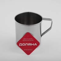 Кружка из нержавеющей стали Доляна &laquo;Индия&raquo;, 650 мл, d=9,8 см