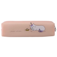 Пенал школьный на молнии силиконовый "Кот", МИКС Пенал школьный на молнии силиконовый "Кот", МИКС