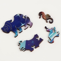 Пазлы деревянные фигурные &laquo;Сказки Вселенной&raquo; с кулоном на руку, 162 элемента