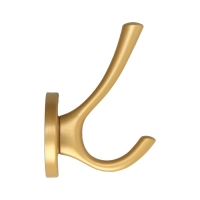 Крючок мебельный CAPPIO SIMPLE, двухрожковый, матовое золото