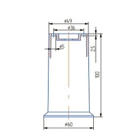Опора стационарная, металлическая, Н=100 мм Опора стационарная, металлическая, Н=100 мм
