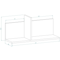 Тумба ТВ 1, 1800*300*420, Графит