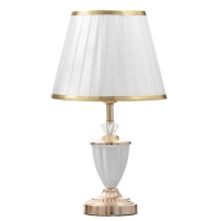 Настольная лампа Анисия E27 40Вт бело-золотой 25х25х43 см RISALUX Настольная лампа Анисия E27 40Вт бело-золотой 25х25х43 см RISALUX