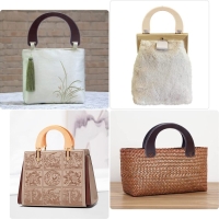 Ручки для сумки деревянные, 11,5 &times; 17 см, цвет коричневый