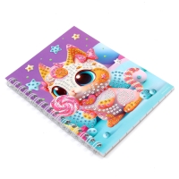 Алмазная мозаика с частичным заполнением для детей на блокноте &laquo;Сладкоежка&raquo;, 11 х 15 см, 48 листов