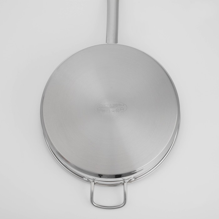 Сковорода из нержавеющей стали &laquo;Общепит&raquo;, d=32 см, h=8,5 см, корпус 0,6 мм, капсульное дно 3,5 мм, индукция