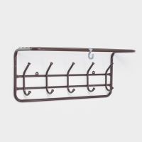 Вешалка с полкой 60 см, цвет Коричневый Вешалка с полкой 60 см, цвет Коричневый