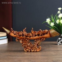 Сувенир полистоун "Семь слонов на бивне" под дерево 18,5х8х44 см Сувенир полистоун "Семь слонов на бивне" под дерево 18,5х8х44 см