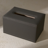 Шкатулка - диспенсер из искусственной кожи, цвет серый 10 х 18 х 10 см (салфетница) Шкатулка - диспенсер из искусственной кожи, цвет серый 10 х 18 х 10 см (салфетница)