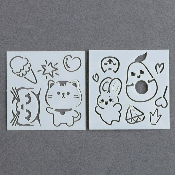 Гравюра детская &laquo;Мир аниме&raquo; с цветным эффектом, 100 шт, 8 х 8 см