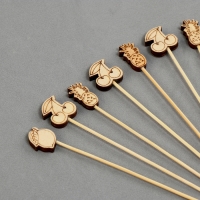 Шпажки деревянные &laquo;Фрукты&raquo;, 11 см, набор 12 шт.