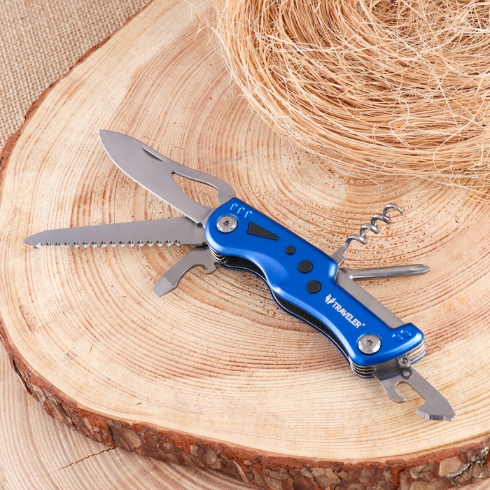 Нож швейцарский 8в1 Нож швейцарский 8в1 "Эльбрус" 18,3см, клинок 77мм/2мм