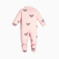 Комбинезон Крошка Я &laquo;Сердца&raquo;, рост 62-68 см, цвет розовый