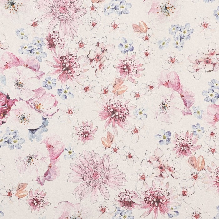 Бумага упаковочная, крафт Бумага упаковочная, крафт "Цветочное настроение", 70 х 100 см, 1 лист