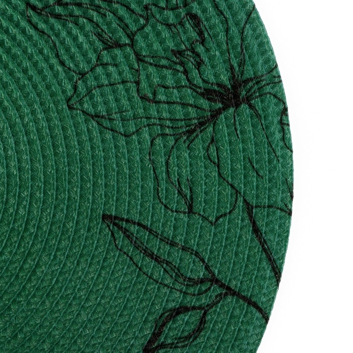 Салфетка сервировочная, плейсмат &laquo;Цветы&raquo;, d=38 см