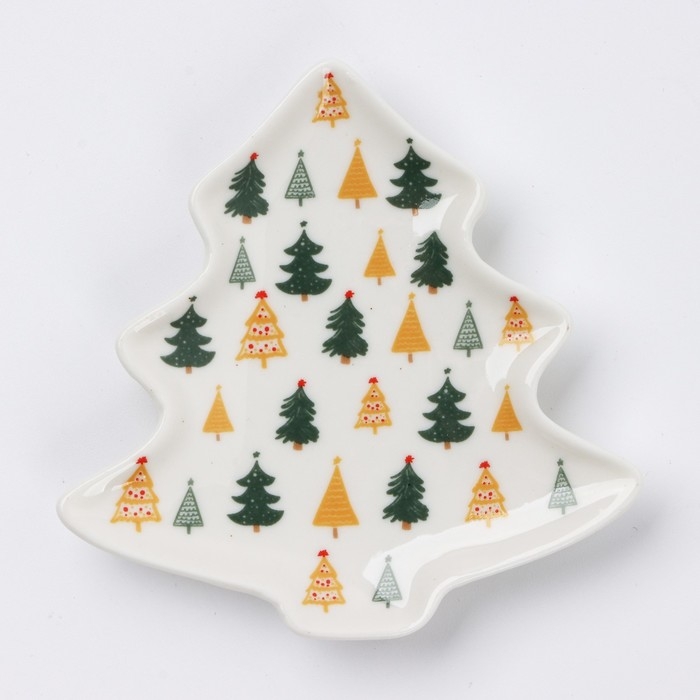 Новый год. Подставка под чайный пакетик &laquo;Зимний лес&raquo;, 8.7 х 8.5 см