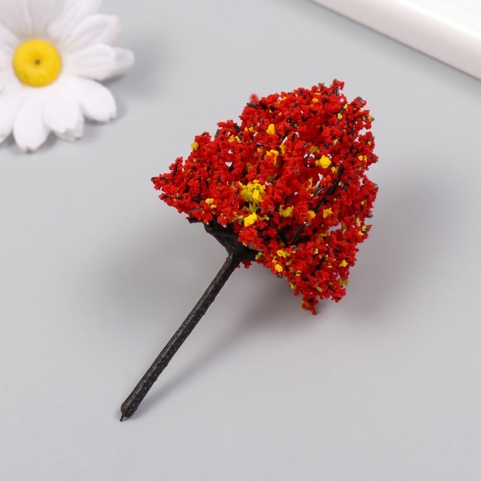 Искусственное растение для творчества пластик "Осенняя листва" 10 см