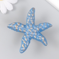 Ручка дверная чугун "Морская звезда" голубая с патиной 6,6х7,4 см Ручка дверная чугун "Морская звезда" голубая с патиной 6,6х7,4 см