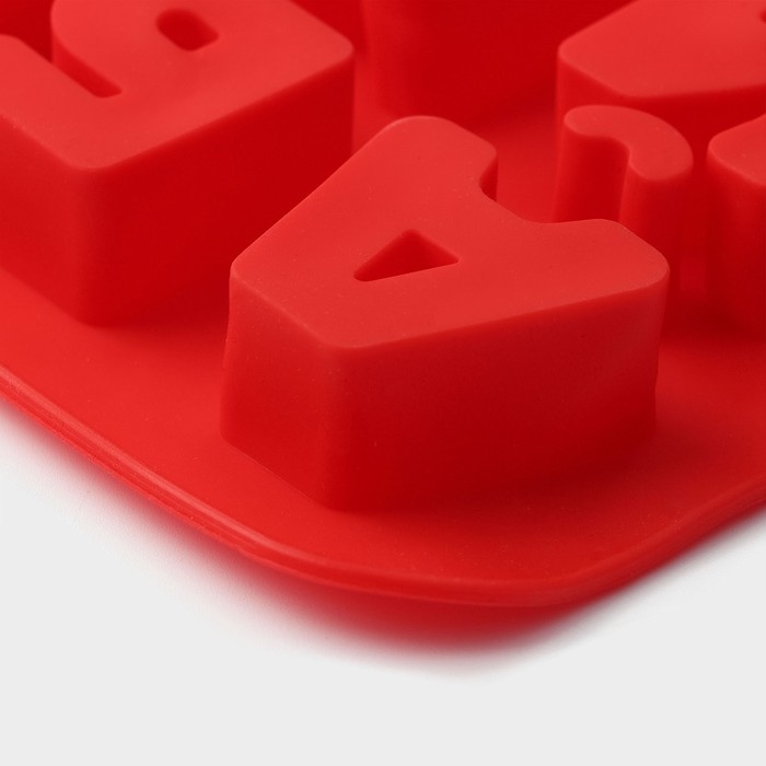 Форма для кондитерских украшений Доляна &laquo;Буквы. Алфавит русский&raquo;, силикон, 36,6&times;26,6 см, 33 ячейки (3,5&times;3 см), цвет МИКС