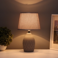 Лампа настольная "Какао" 1х40Вт Е14 серый 20х20х34см