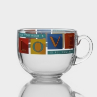 Кружка стеклянная &laquo;Джамбо&raquo;, 500 мл, рисунок МИКС