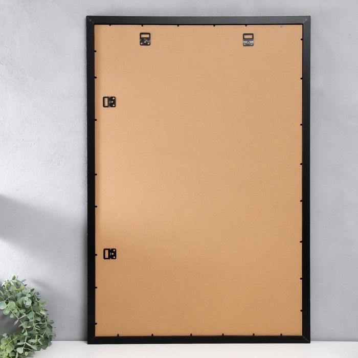 Фоторамка МДФ Фоторамка МДФ "Ellis" 60х90 см с паспарту, чёрный (пластиковый экран)