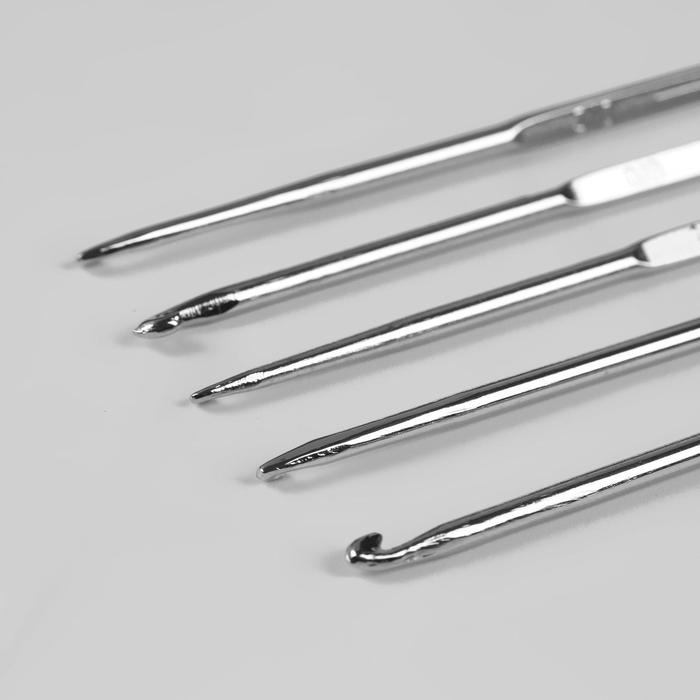 Набор крючков для вязания, d = 1-3 мм, 13 см, 5 шт Набор крючков для вязания, d = 1-3 мм, 13 см, 5 шт