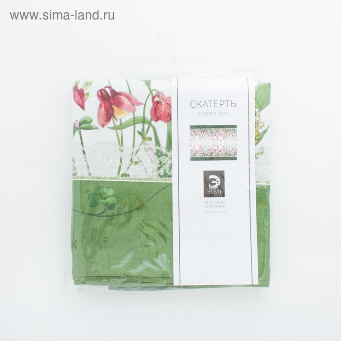Скатерть Этель "Луговые цветы" 180х150 см, 100 % хлопок, саржа 190 гр/м2