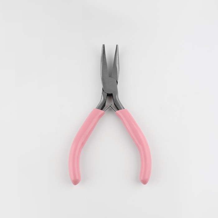 Тонкогубцы изогнутые, для рукоделия, 13 × 6,5 см, цвет серебряный/розовый Тонкогубцы изогнутые, для рукоделия, 13 × 6,5 см, цвет серебряный/розовый