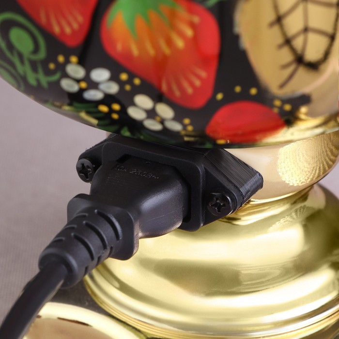 Набор &laquo;Хохлома&raquo;, овал, 3 предмета, самовар 3 л, заварочный чайник 0,7 л, поднос