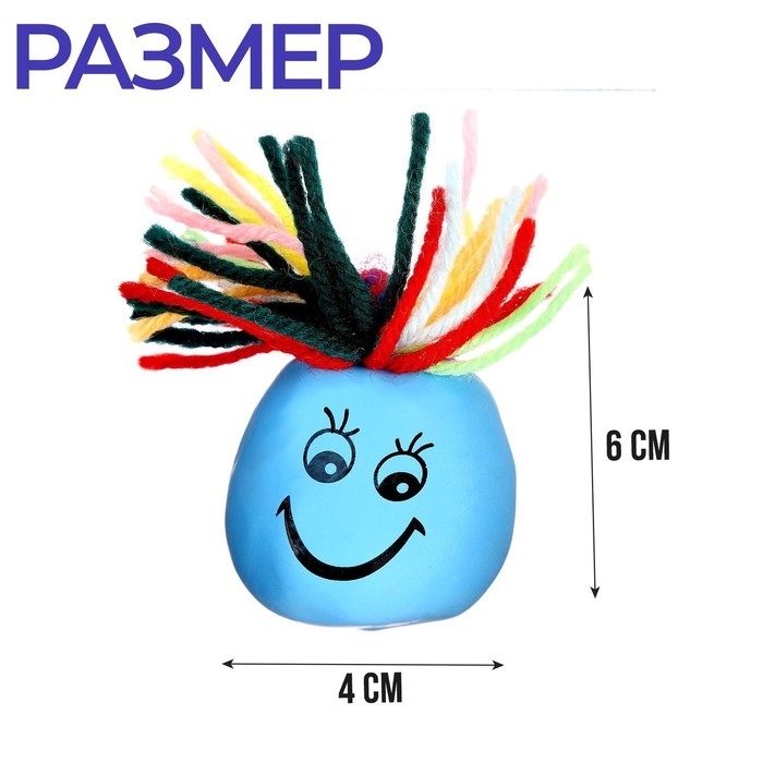 Антистресс сквиш мялка капитошка «Для нервных», с мукой, цвета МИКС, в шоубоксе Антистресс сквиш мялка капитошка «Для нервных», с мукой, цвета МИКС, в шоубоксе