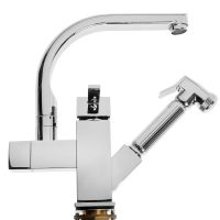 Cмеситель для кухни Accoona A4491, с гигиеническим душем, латунь, хром Cмеситель для кухни Accoona A4491, с гигиеническим душем, латунь, хром