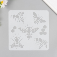 Трафарет пластик "Пчёлы" 20х20 см Трафарет пластик "Пчёлы" 20х20 см