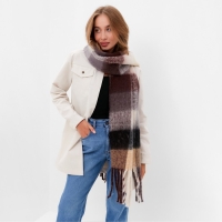 Шарф зимний объемный с кистями MINAKU клетка 210*38+18 см Шарф зимний объемный с кистями MINAKU клетка 210*38+18 см